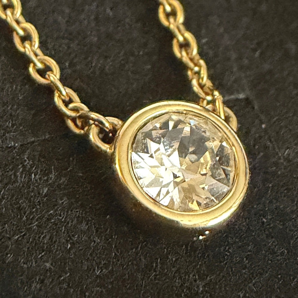 Swarovski Solitaire Necklace Gold Tone Bezel